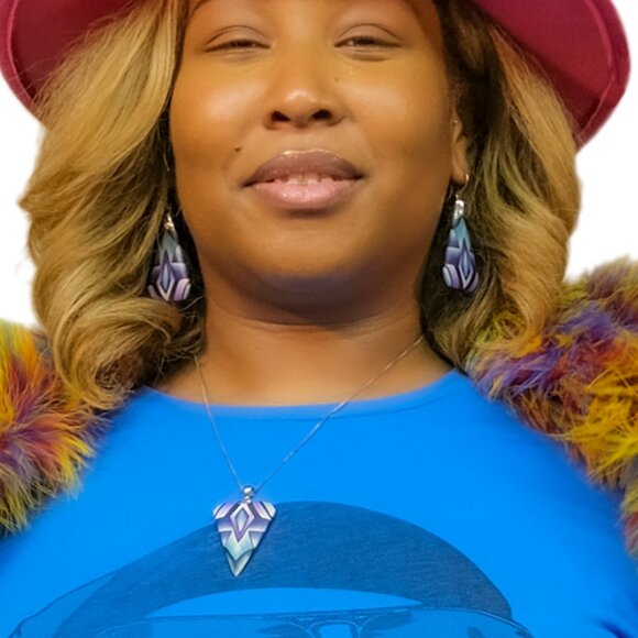 One-of-a-Kind Glacial Earring (A) by Handmade by Jon Stuart Anderson - Picture 5 of 6